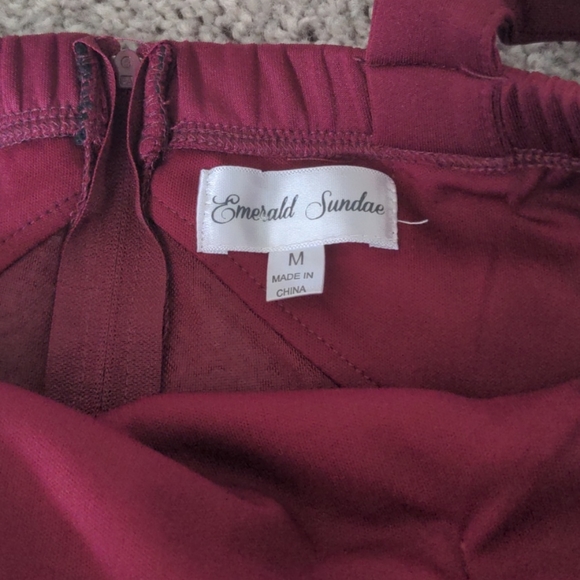 Emerald Sundae Maroon Skater Dress - Picture 4 of 4